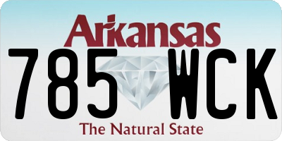AR license plate 785WCK