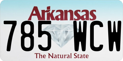 AR license plate 785WCW