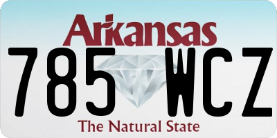 AR license plate 785WCZ