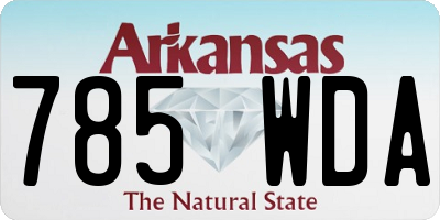 AR license plate 785WDA