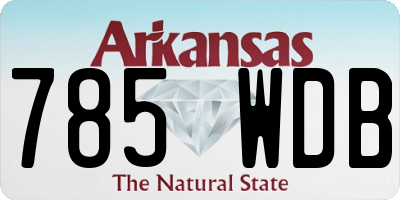 AR license plate 785WDB