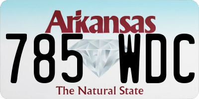 AR license plate 785WDC