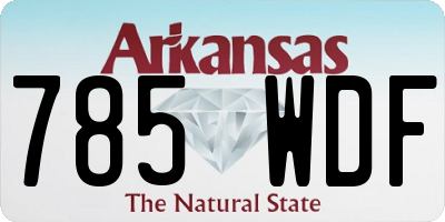 AR license plate 785WDF