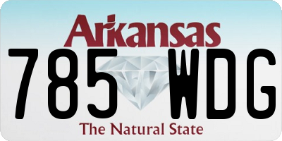 AR license plate 785WDG