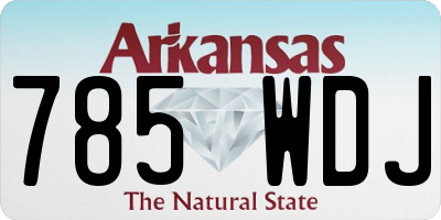 AR license plate 785WDJ