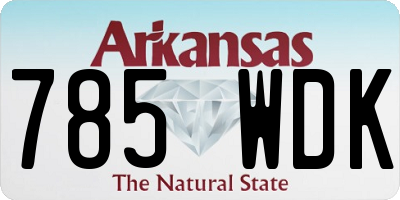 AR license plate 785WDK