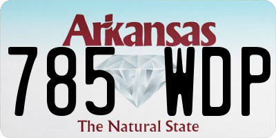 AR license plate 785WDP