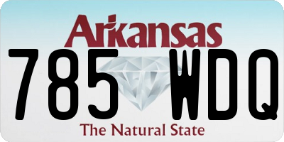 AR license plate 785WDQ