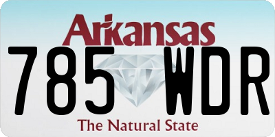 AR license plate 785WDR