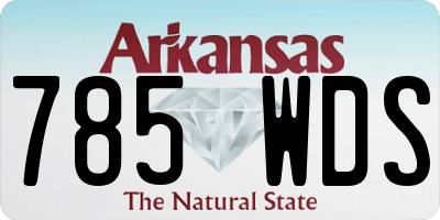 AR license plate 785WDS