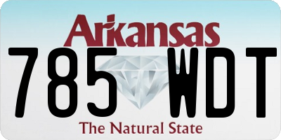 AR license plate 785WDT