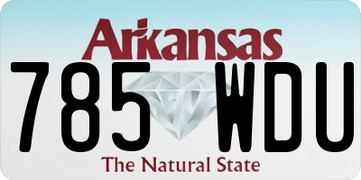 AR license plate 785WDU