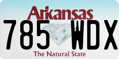 AR license plate 785WDX