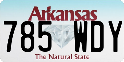AR license plate 785WDY