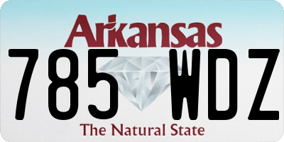 AR license plate 785WDZ
