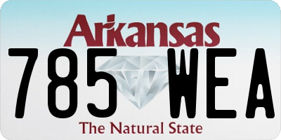 AR license plate 785WEA
