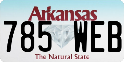 AR license plate 785WEB