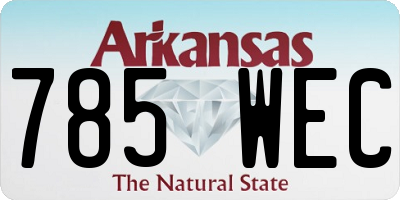 AR license plate 785WEC