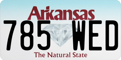 AR license plate 785WED