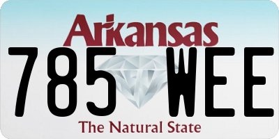 AR license plate 785WEE