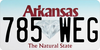 AR license plate 785WEG