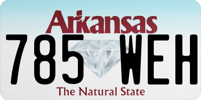 AR license plate 785WEH