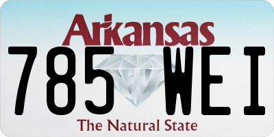 AR license plate 785WEI