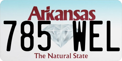 AR license plate 785WEL