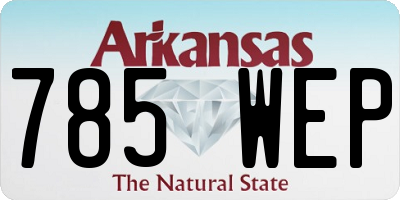 AR license plate 785WEP