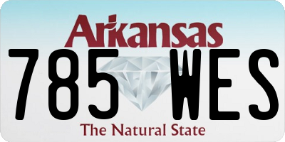 AR license plate 785WES
