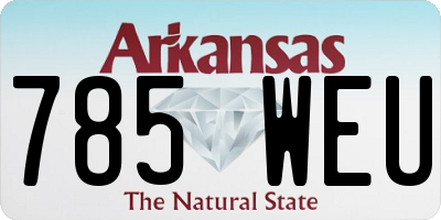 AR license plate 785WEU