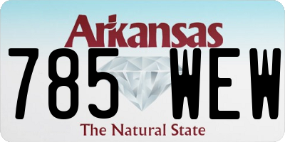 AR license plate 785WEW
