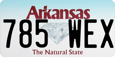 AR license plate 785WEX