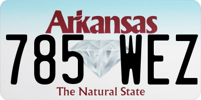 AR license plate 785WEZ