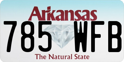 AR license plate 785WFB