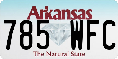 AR license plate 785WFC