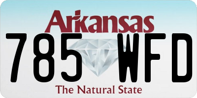 AR license plate 785WFD