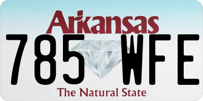AR license plate 785WFE