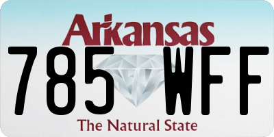 AR license plate 785WFF