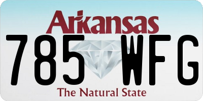 AR license plate 785WFG