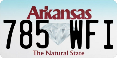 AR license plate 785WFI