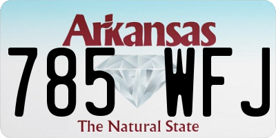AR license plate 785WFJ