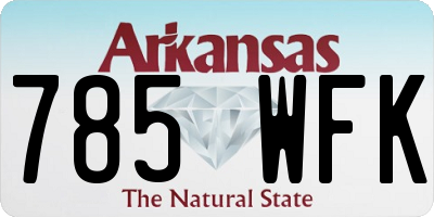 AR license plate 785WFK