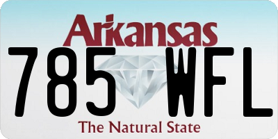 AR license plate 785WFL