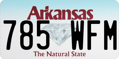 AR license plate 785WFM