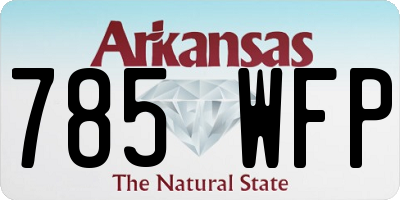 AR license plate 785WFP