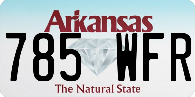 AR license plate 785WFR