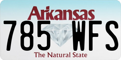 AR license plate 785WFS