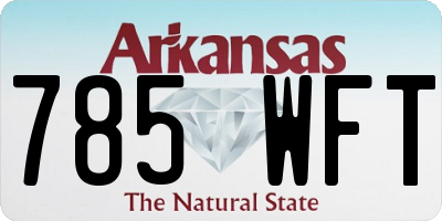 AR license plate 785WFT