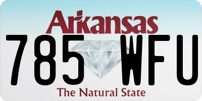 AR license plate 785WFU